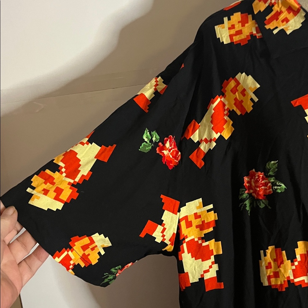 😄NWT Super Mario rayon shirt button down XXL - Picture 5 of 7